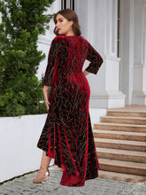 Plus Size Ruffle Hem High-Low Dress OutfitFlow